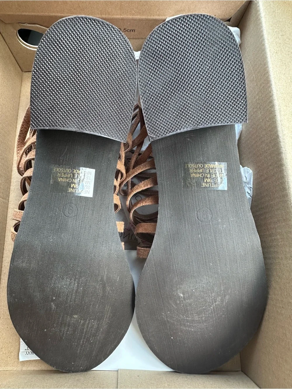 Coconuts by Matisse Neptune Tan Suede Gladiator Sandals Size 9M NIB